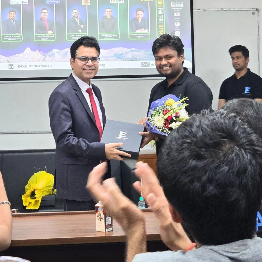 Speaker and audience at an IMT entrepreneurship event